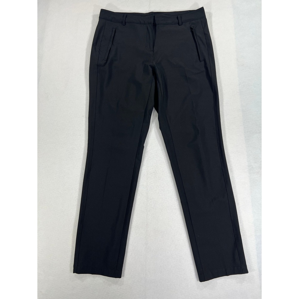 Slazenger Golf Pants Womens 10 Black Straight Leg Performance Trousers Athletic